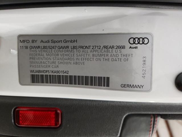 2019 AUDI RS5 WUABWDF51KA901542
