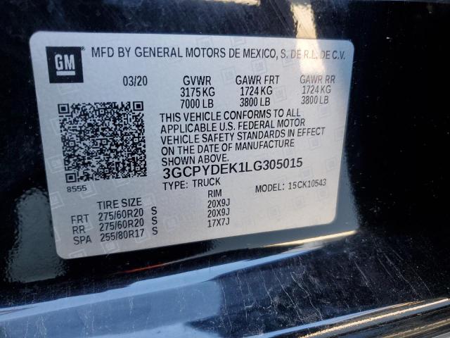 2020 CHEVROLET SILVERADO K1500 LT - 3GCPYDEK1LG305015