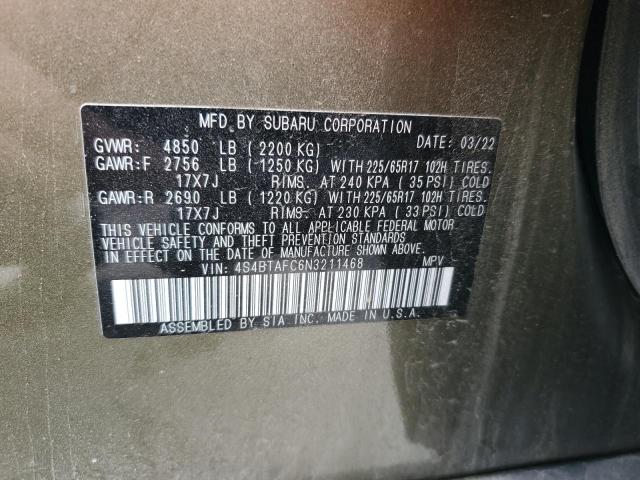 2022 SUBARU OUTBACK PR #3283843423