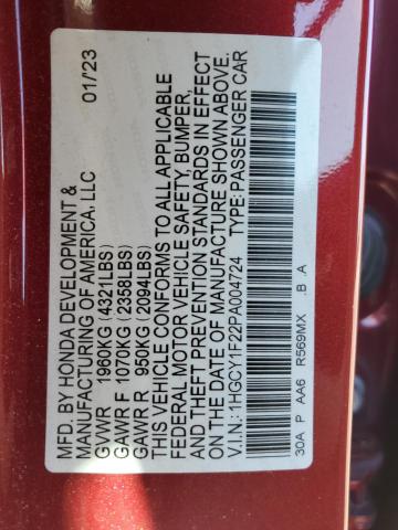 2023 HONDA ACCORD LX #3301801381