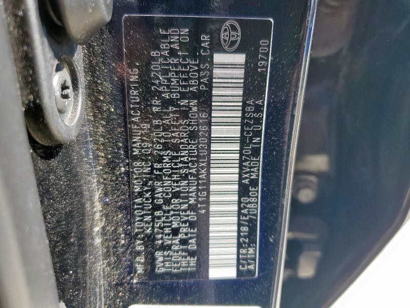 2020 TOYOTA CAMRY SE - 4T1G11AKXLU302616