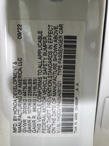 2022 HONDA ACCORD SPO #3301653626