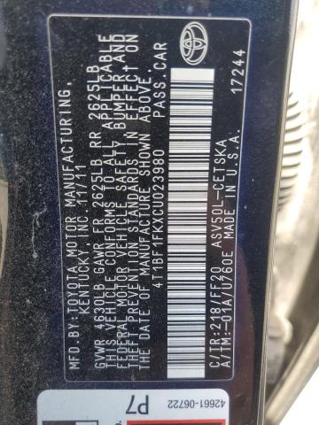 2012 TOYOTA CAMRY BASE #3291251993