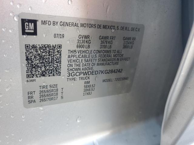 2019 CHEVROLET SILVERADO #3280306981