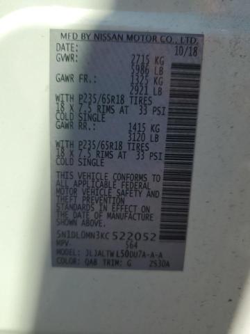 2019 INFINITI QX60 LUXE 5N1DL0MN3KC522052