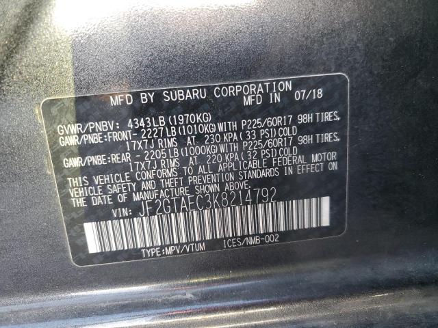 2019 SUBARU CROSSTREK #3297957776