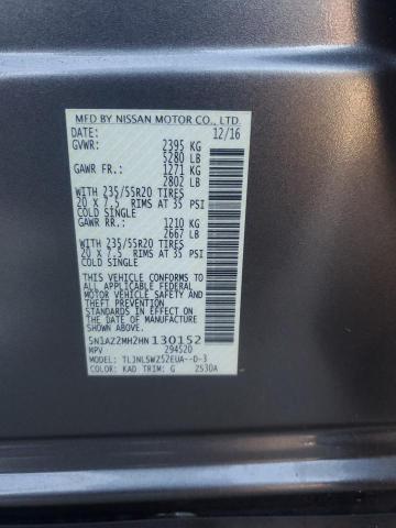 2017 NISSAN MURANO S - 5N1AZ2MH2HN130152