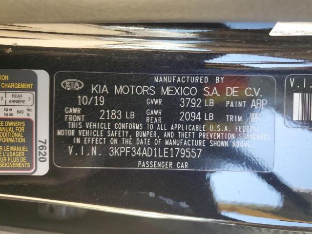 2020 KIA FORTE GT L #3301908459