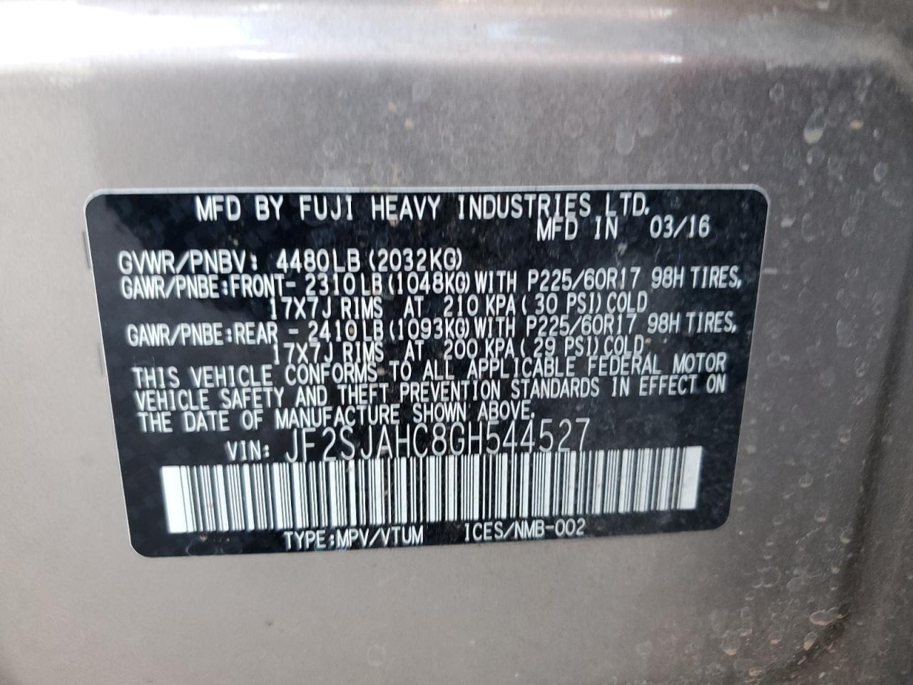 SUBARU FORESTER 2.5I LIMITED