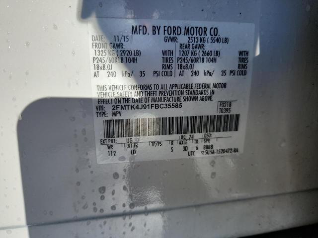 2015 FORD EDGE SEL - 2FMTK4J91FBC35585