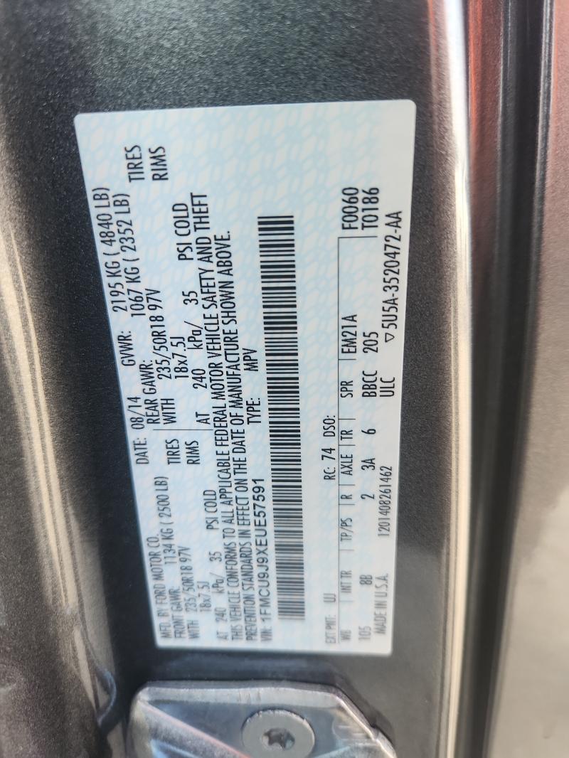 2014 FORD ESCAPE TIT - 1FMCU9J9XEUE57591