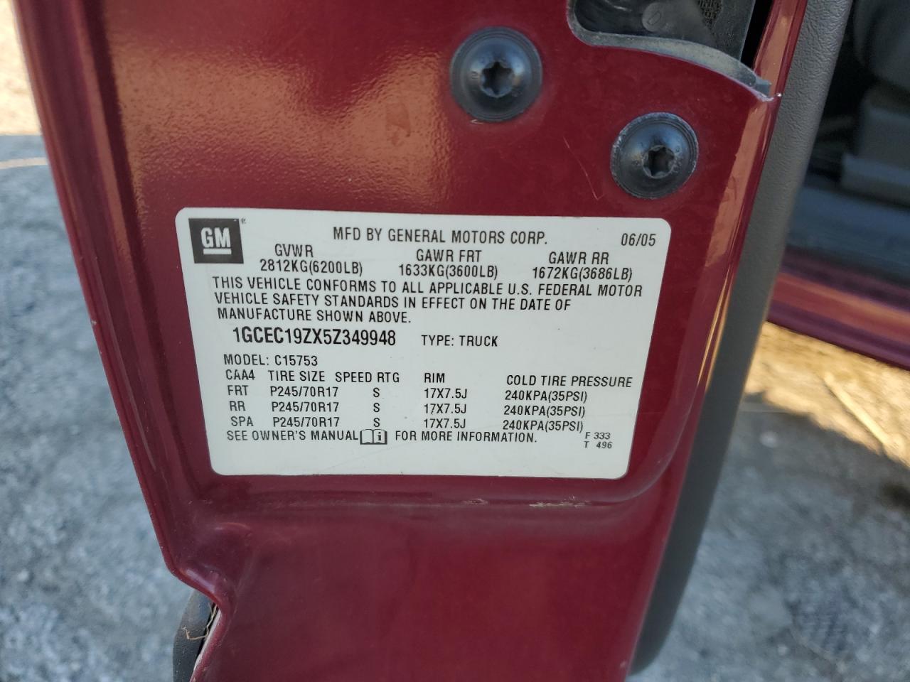 Lot #3278570944 2005 CHEVROLET SILVERADO C1500