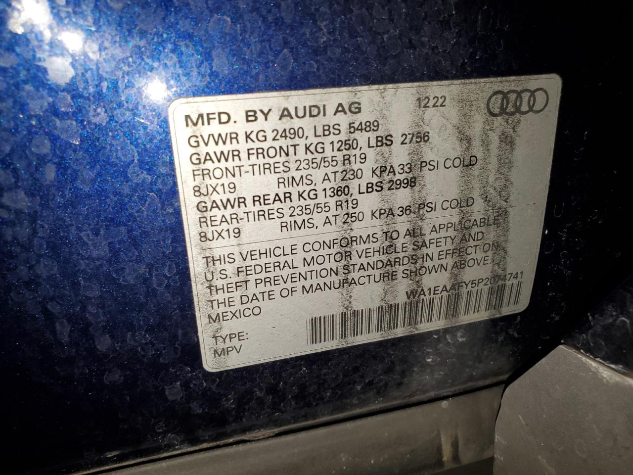 Lot #3301834439 2023 AUDI Q5 PREMIUM