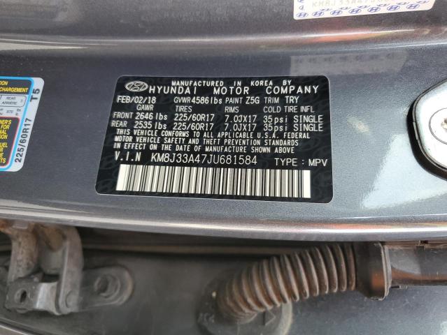 2018 HYUNDAI TUCSON SEL KM8J33A47JU681584