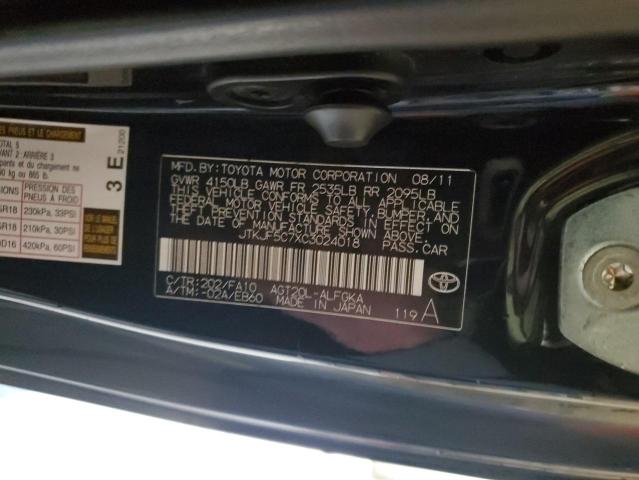 2012 TOYOTA SCION TC - JTKJF5C7XC3024018