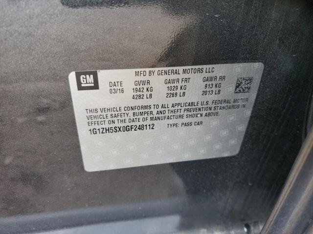 2016 CHEVROLET MALIBU PRE 1G1ZH5SX0GF248112