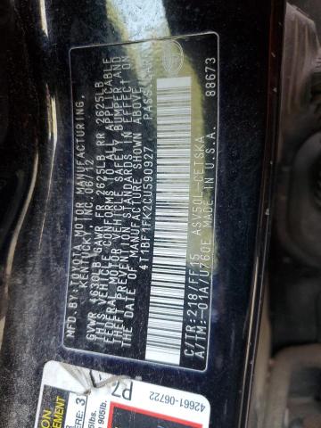 2012 TOYOTA CAMRY BASE - 4T1BF1FK2CU590927