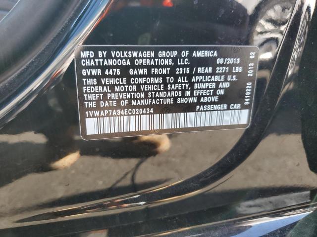 2014 VOLKSWAGEN PASSAT S - 1VWAP7A34EC020434