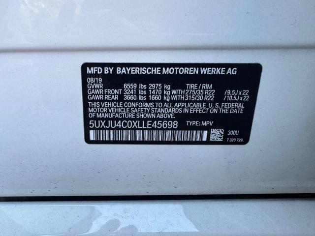 2020 BMW X5 M50I 5UXJU4C0XLLE45698