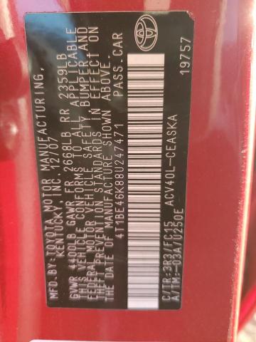 2008 TOYOTA CAMRY CE #3287662006