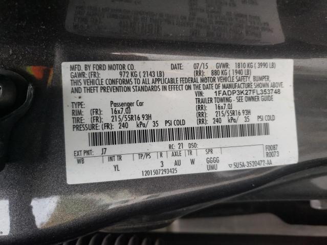 2015 FORD FOCUS SE #3296085856