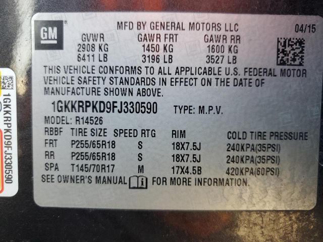 2015 GMC ACADIA SLE - 1GKKRPKD9FJ330590