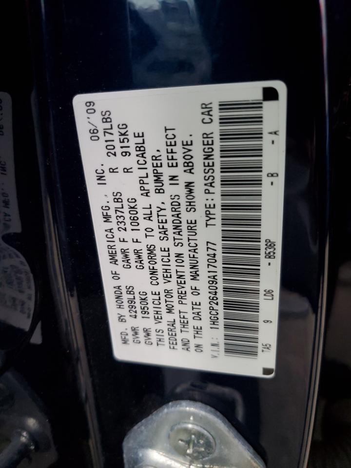 Lot #3277061160 2009 HONDA ACCORD LXP