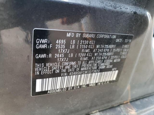 2019 SUBARU OUTBACK 2. 4S4BSAFC9K3273820