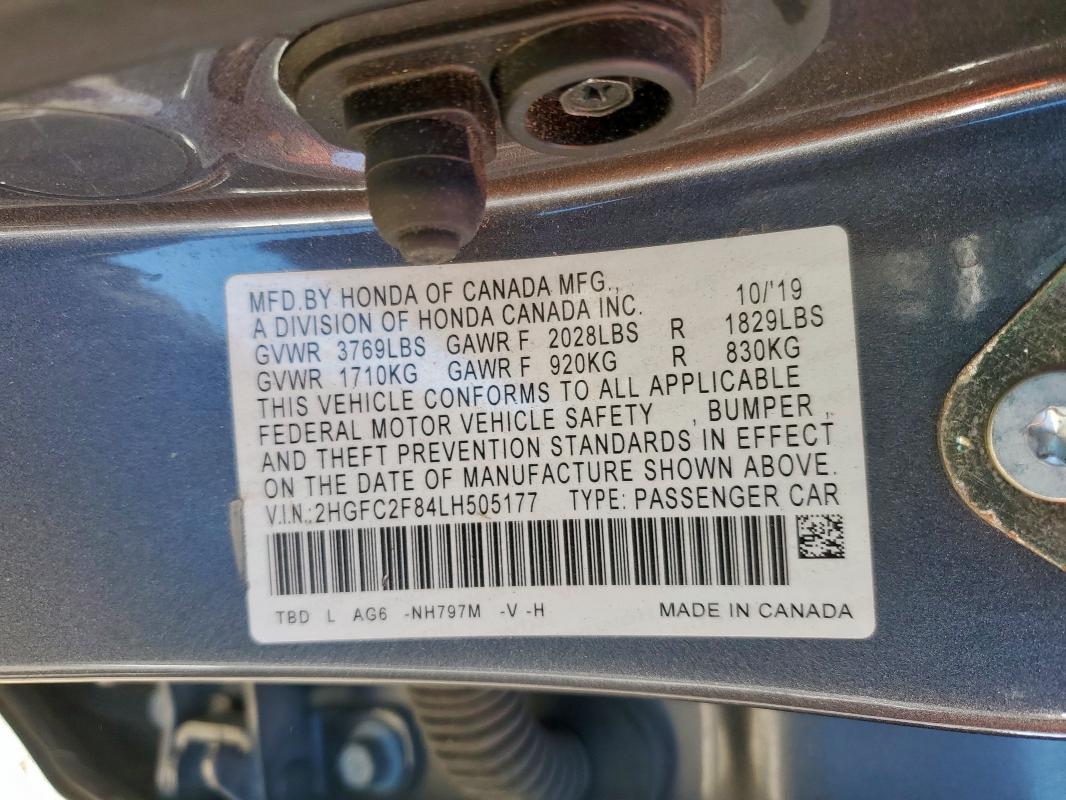 2020 HONDA CIVIC SPOR #3291596918