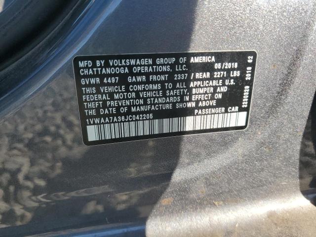 2018 VOLKSWAGEN PASSAT S - 1VWAA7A36JC042205