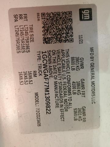 2021 CHEVROLET EXPRESS G2 #3279552266