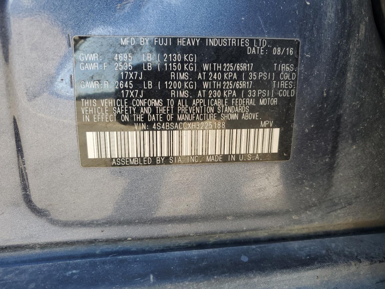 SUBARU OUTBACK 2.5I PREMIUM