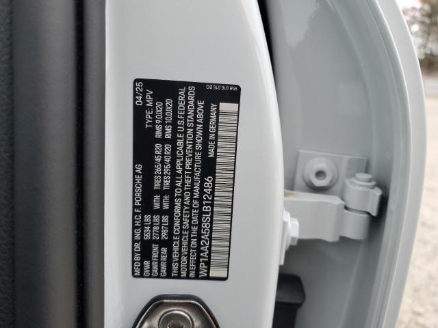 2025 PORSCHE MACAN BASE - WP1AA2A58SLB12486