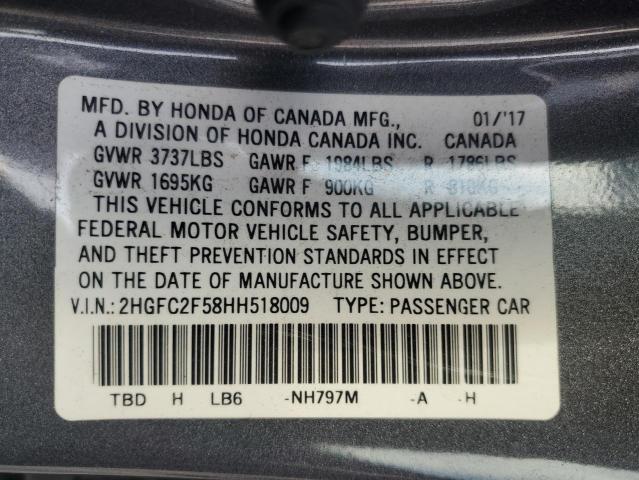 2017 HONDA CIVIC LX - 2HGFC2F58HH518009