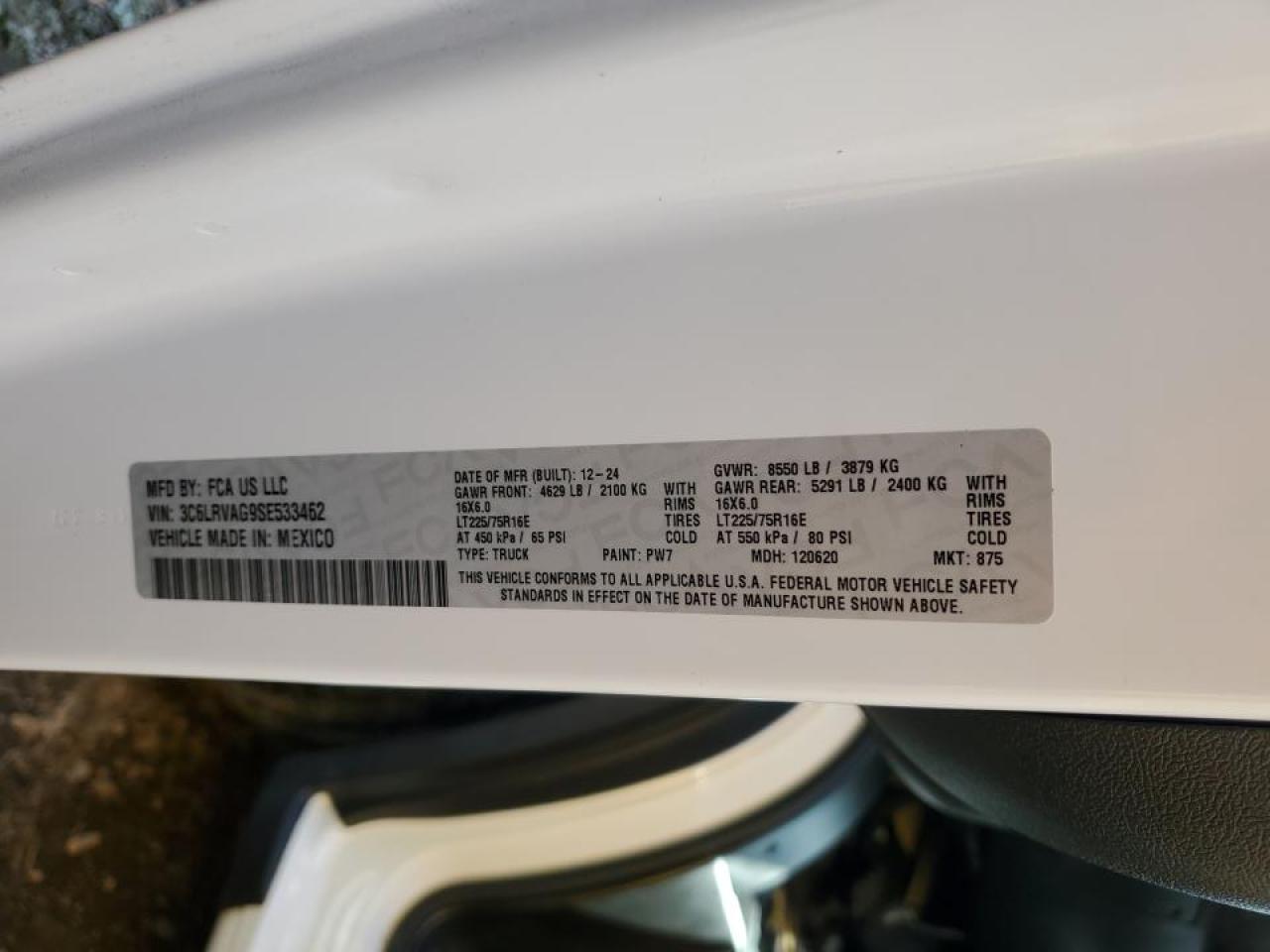 RAM PROMASTER 1500 STANDARD