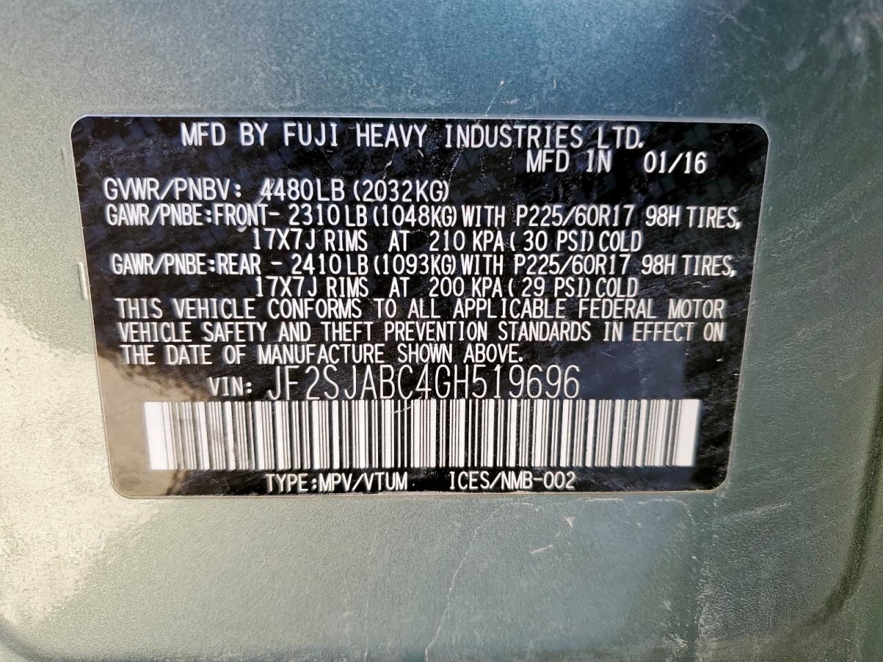 SUBARU FORESTER 2.5I