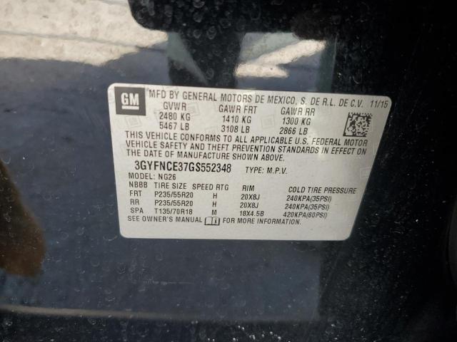 2016 CADILLAC SRX PERFOR 3GYFNCE37GS552348