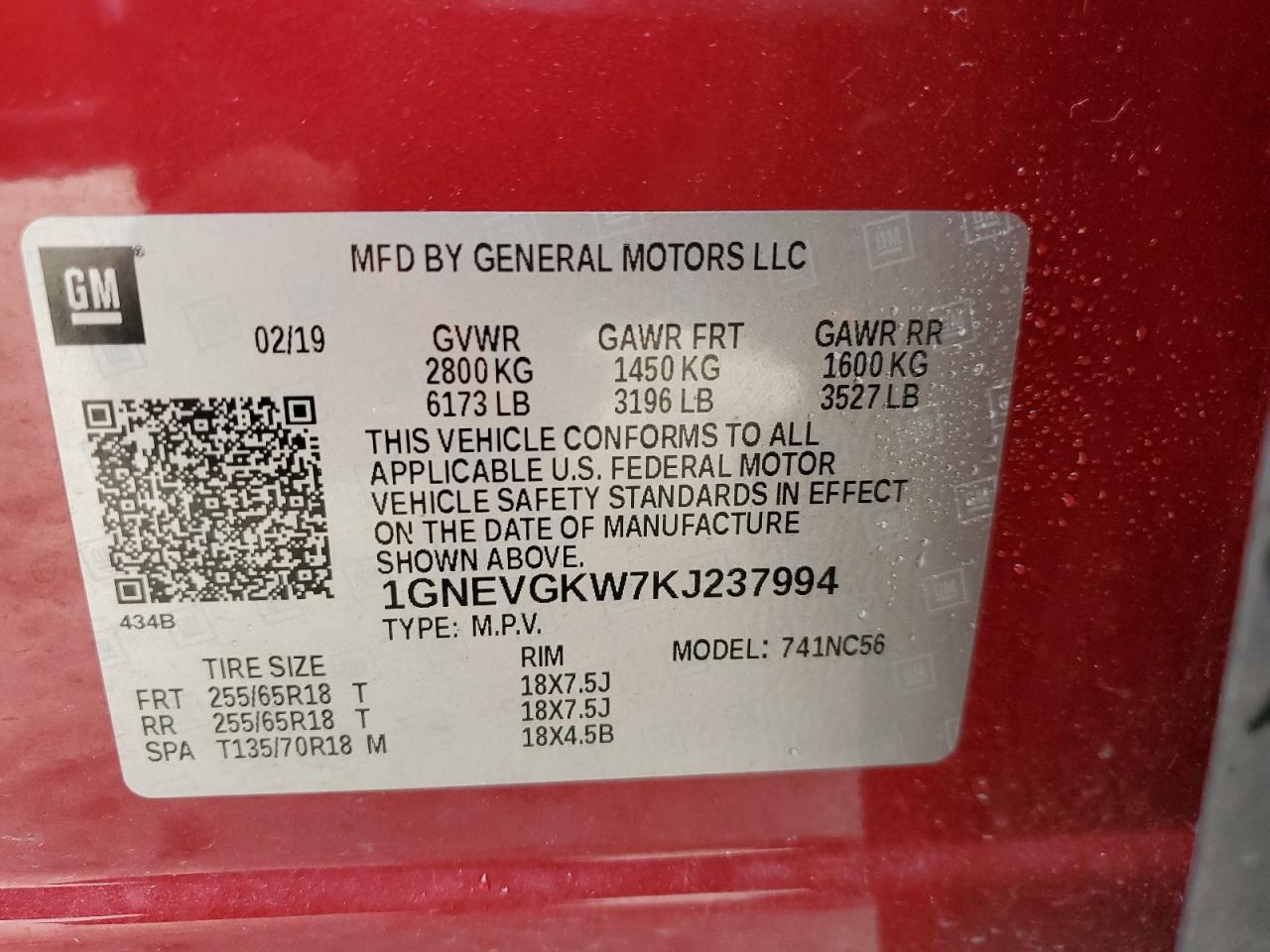 CHEVROLET TRAVERSE LT