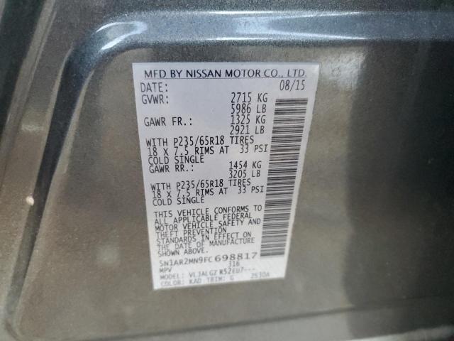 2015 NISSAN PATHFINDER 5N1AR2MN9FC698817