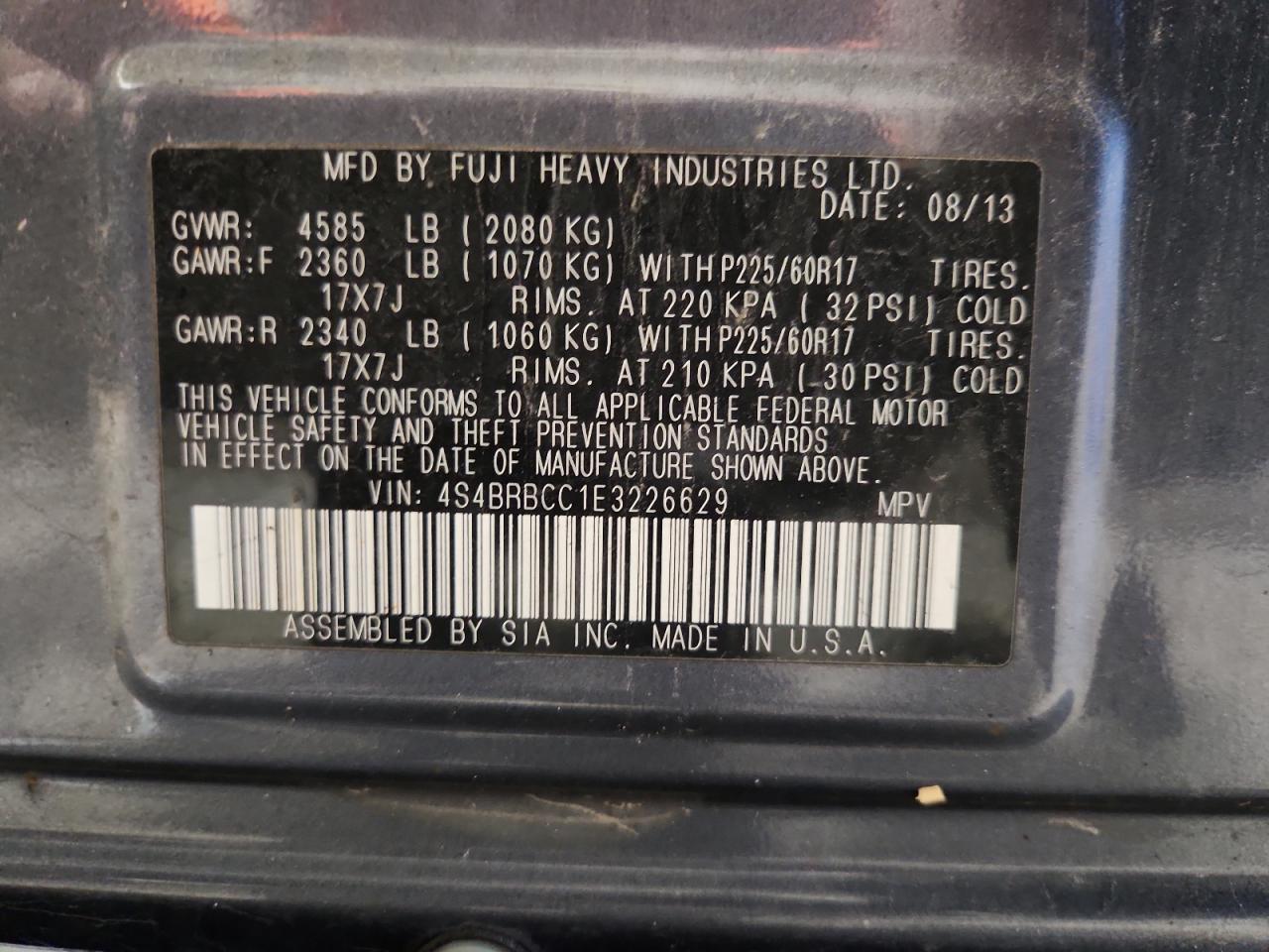 SUBARU OUTBACK 2.5I PREMIUM