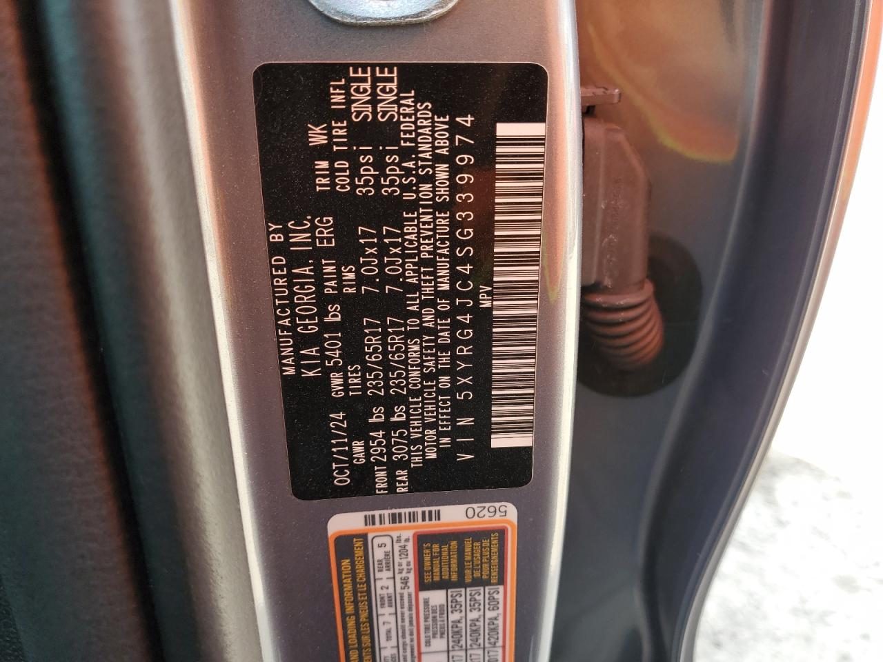 Lot #3301827340 2025 KIA SORENTO LX