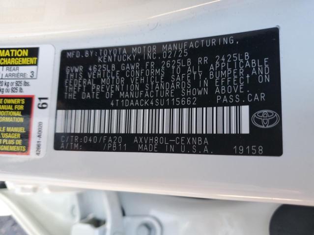 2025 TOYOTA CAMRY XSE - 4T1DAACK4SU115662