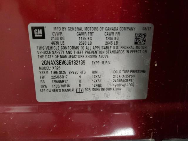 2018 CHEVROLET EQUINOX LT - 2GNAXSEV6J6182139