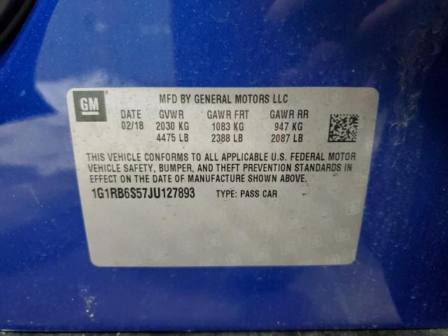 2018 CHEVROLET VOLT PREMI #3304523480