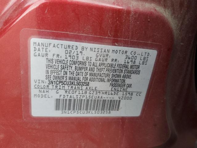 2019 NISSAN KICKS S - 3N1CP5CU3KL503258