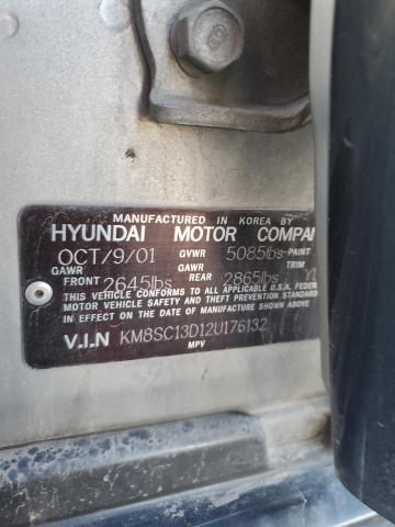 2002 HYUNDAI SANTA FE G #3274221013