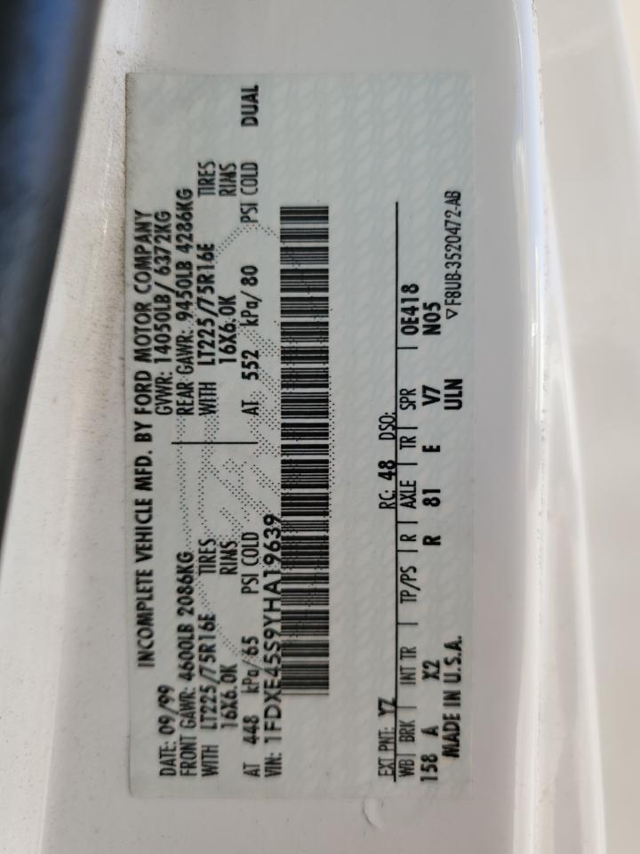 Lot #3281383056 2000 FORD E450 RV