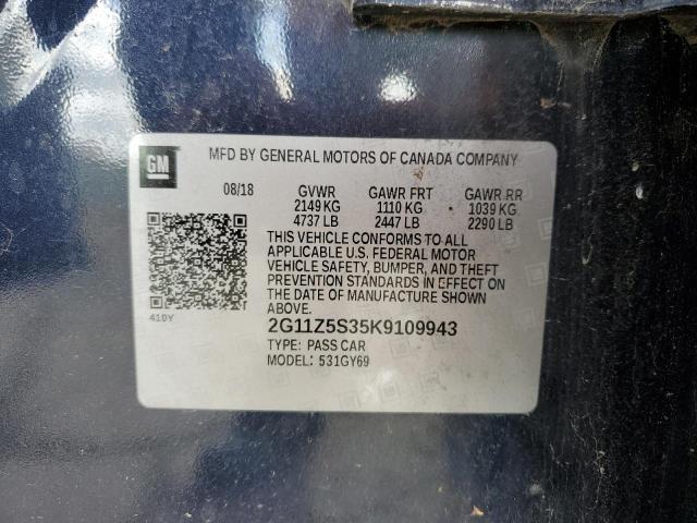 2019 CHEVROLET IMPALA LT #3308245161