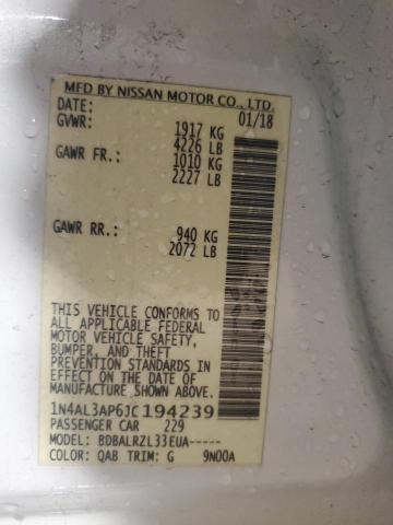 2018 NISSAN ALTIMA 2.5 - 1N4AL3AP6JC194239