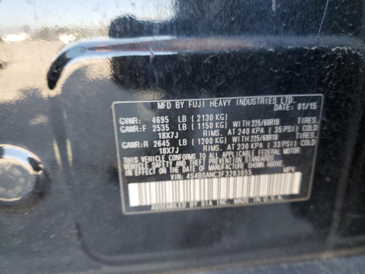 SUBARU OUTBACK 2.5I LIMITED